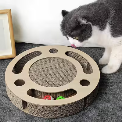 Grattoir Chat - PurrRoundScratcher™ - Minimaliste