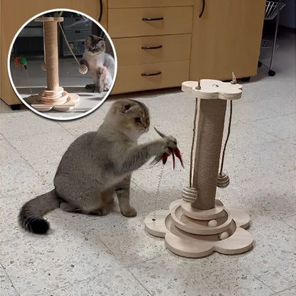 arbre a chat en bois interactif stimulant™