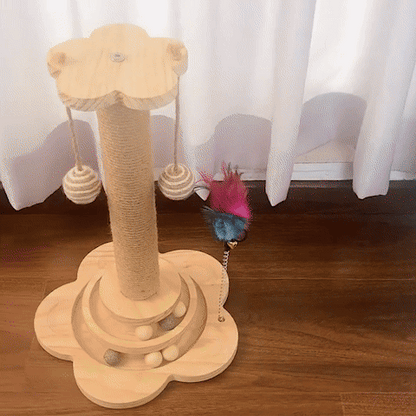 arbre a chat en bois interactif stimulant™